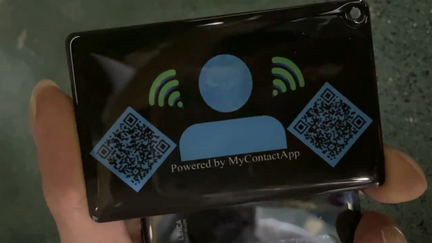 Blue Diamond Pop Card with LED Lights, 2 QR Codes and blinking lights when tapped