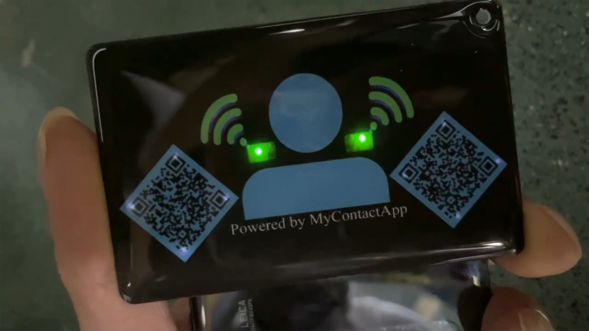 Load video: The only digital business card that lights up the room
