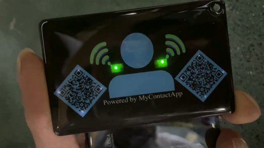 Blue Diamond Pop Card with LED Lights, 2 QR Codes and blinking lights when tapped